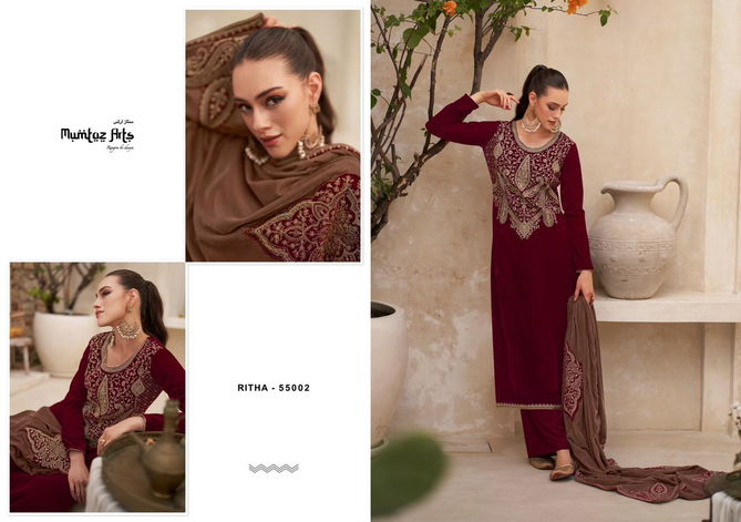 Mumtaz Ritha Velvet Designer Salwar Suits Catalog
